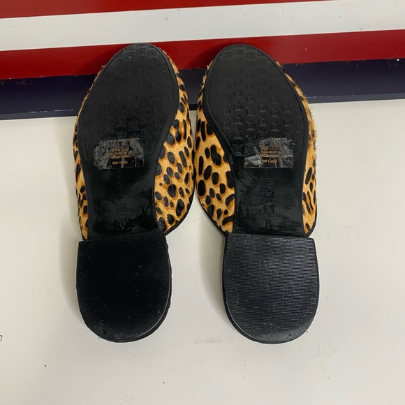 Women’s Shoes Birdies Cheetah Calf Hair The Phoebe Mules Slides Shoes Size 8 - Picture 5 of 6